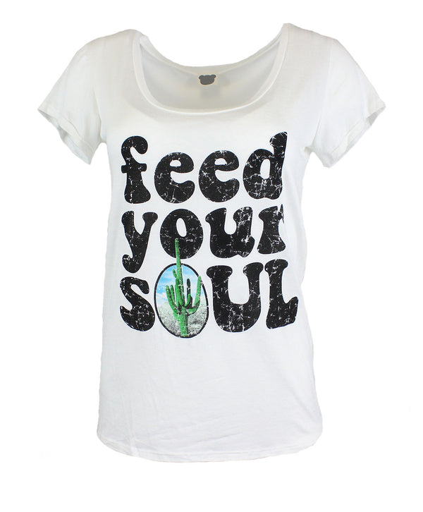 Feed Your Soul Scoop Neck Shirt Tops- Niobe Clothing