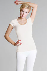Nikibiki Seamless Scoop Neck Cap Sleeve - Shirts