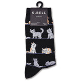 K. Bell Cats Crew Socks - Socks