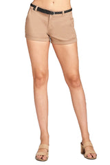 Low Rise Cuffed Walking Shorts Shorts- Niobe Clothing