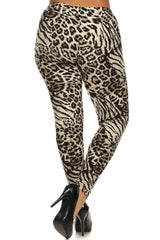 Niobe Clothing Leopard Tiger Design Plus Size Leggings - leggings