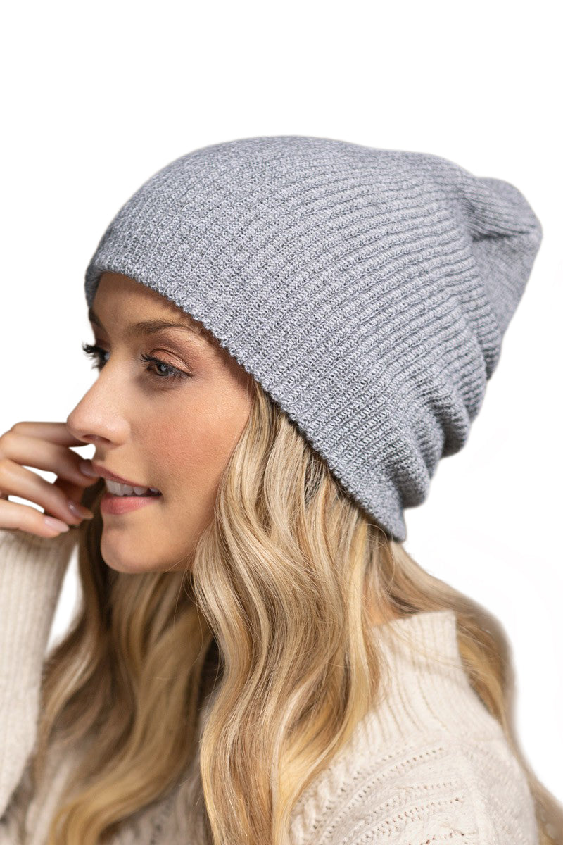 C.C. Solid Slouchy Knit Beanie Wide Wale - Beanies Hats
