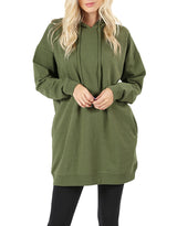 Zenana Loose Fit Pullover Long Hoodie Oversized Sweatshirt Sweater - sweatshirt