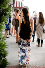 Niobe Clothing Light Mosaic Floral Printed Maxi Skirt - Skirts