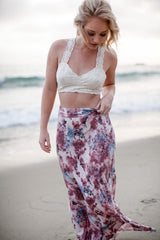 Niobe Clothing Floral Powder Design Maxi Skirt - Skirts
