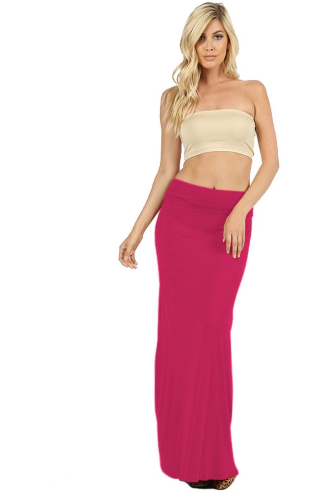 Zenana Draped Rayon Maxi Skirt - Skirts sb_bottoms