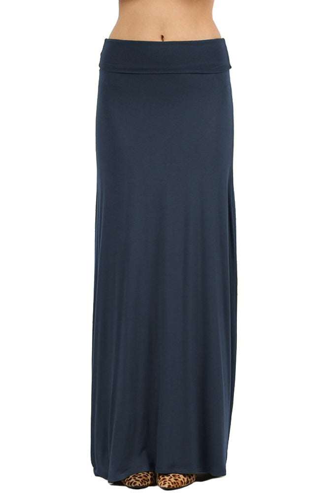 Zenana Draped Rayon Maxi Skirt - Skirts sb_bottoms