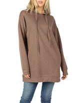 Zenana Loose Fit Pullover Long Hoodie Oversized Sweatshirt Sweater - sweatshirt