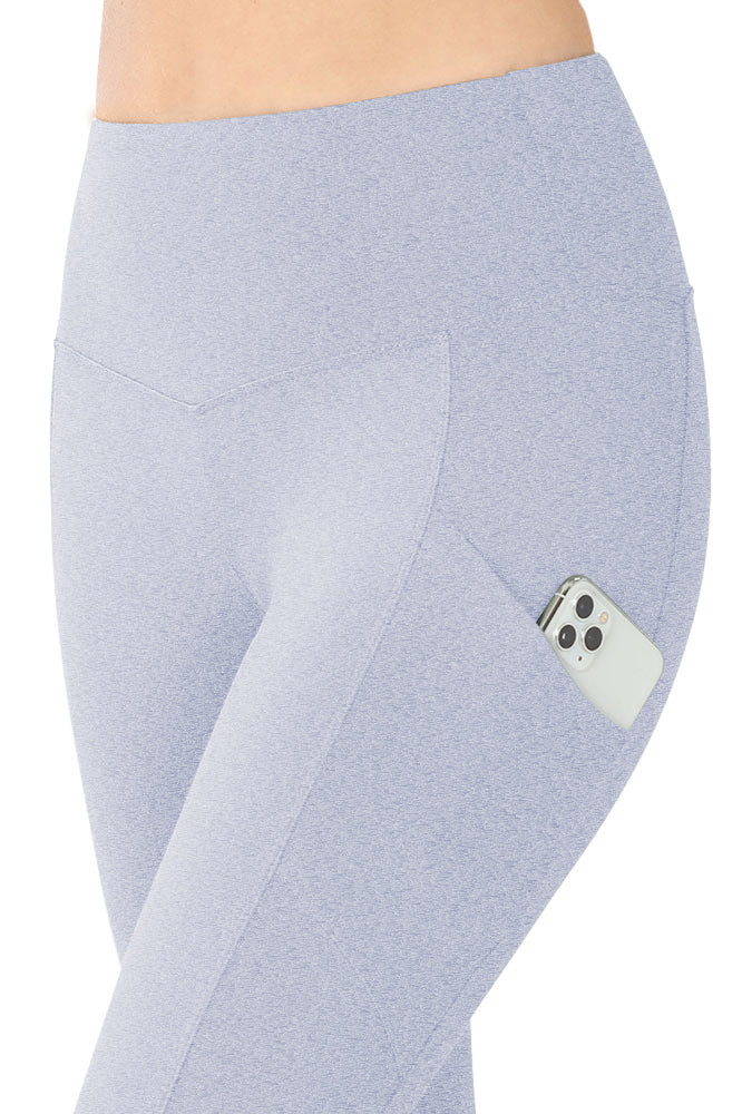 Zenana High Waist Solid Cotton Yoga Pants Work Out Leggings w/Pockets - Leggings sb_bottoms