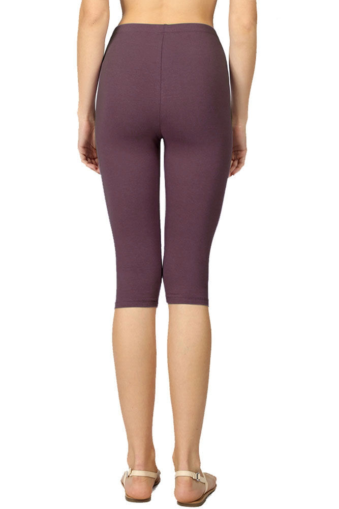Zenana High Waist Cotton Capri Leggings - Legging Shorts sb_bottoms