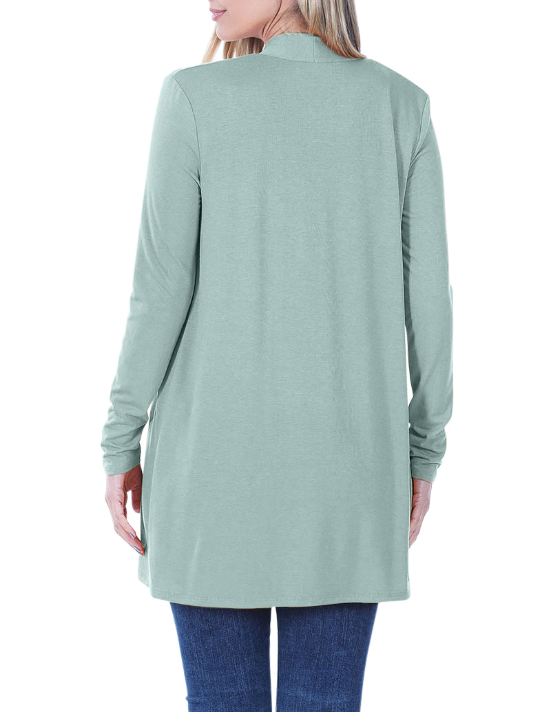 Zenana Long Sleeve Draped Slouchy Cardigan - Cardigans sb_outerwear