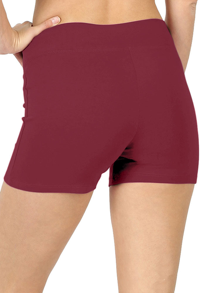 Zenana Cotton Workout Thick Band Biker Running Shorts - Legging Shorts sb_bottoms