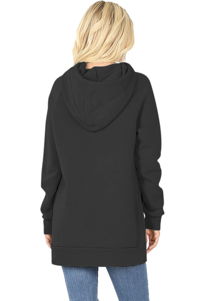 Zenana Pullover Sweater with Side Tie - Sweatshirts sb_outerwear