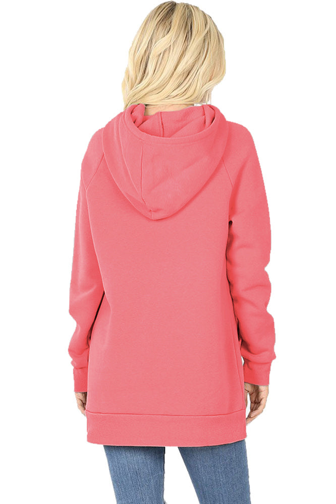 Zenana Pullover Sweater with Side Tie - Sweatshirts sb_outerwear