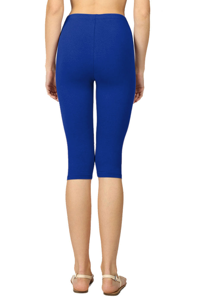 Zenana High Waist Cotton Capri Leggings - Legging Shorts sb_bottoms