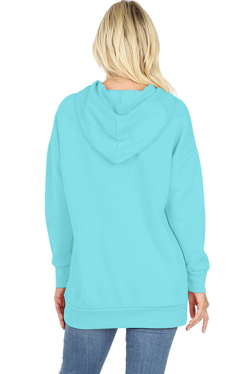 Zenana Basic Oversized Hooded Pullover Sweater - Hoodies sb_outerwear