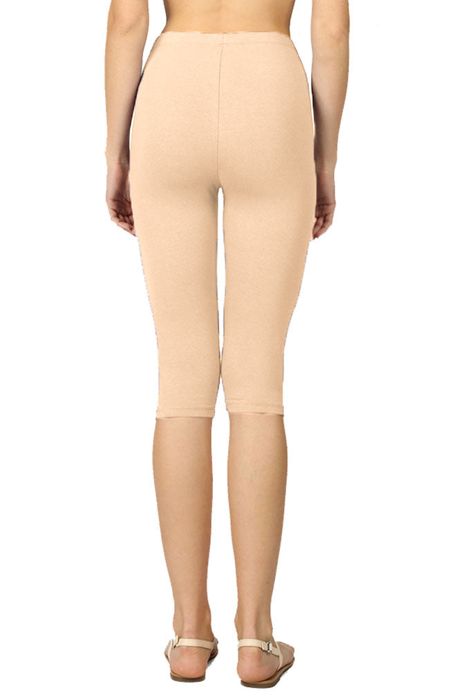 Zenana High Waist Cotton Capri Leggings - Legging Shorts sb_bottoms