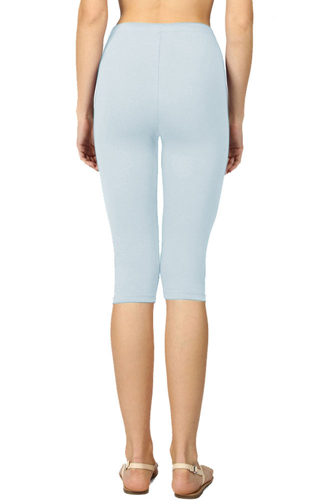 Zenana High Waist Cotton Capri Leggings - Legging Shorts sb_bottoms