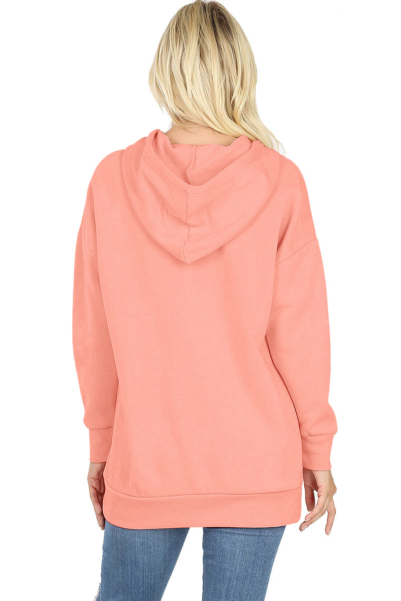 Zenana Basic Oversized Hooded Pullover Sweater - Hoodies sb_outerwear