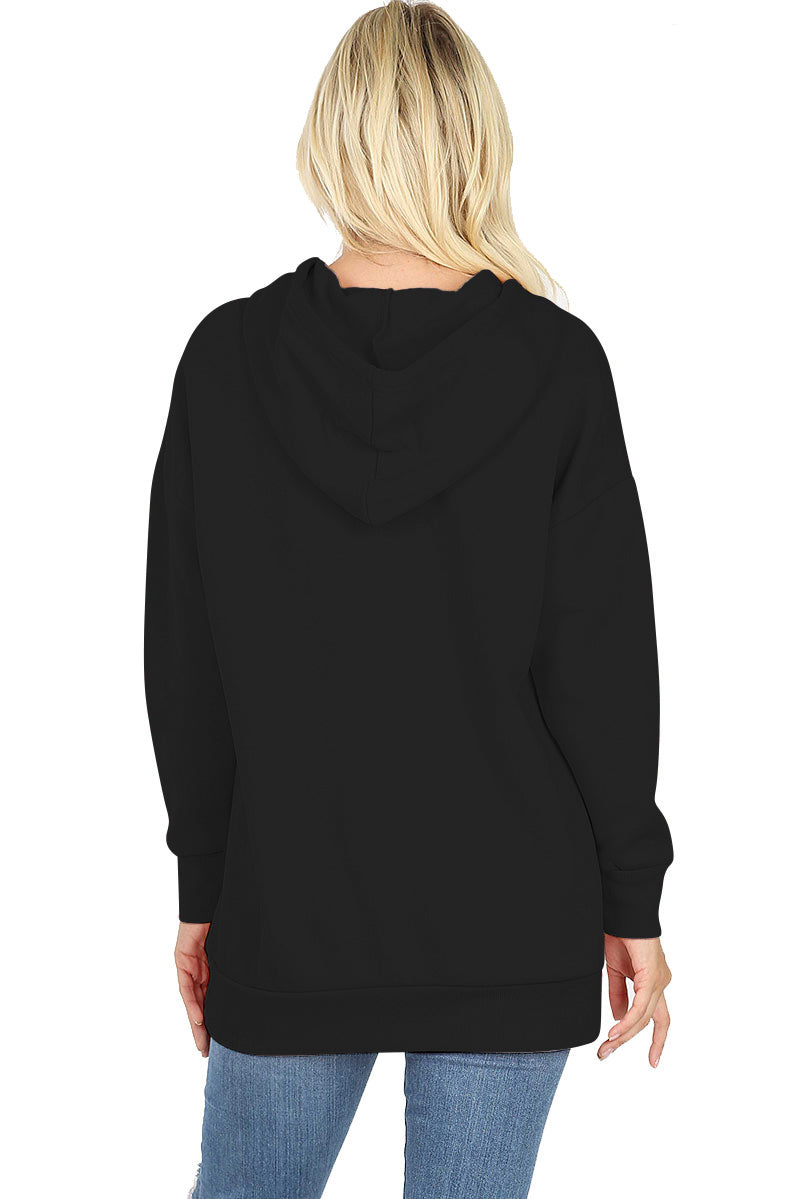 Zenana Basic Oversized Hooded Pullover Sweater - Hoodies sb_outerwear