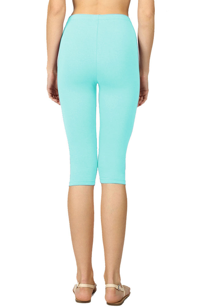 Zenana High Waist Cotton Capri Leggings - Legging Shorts sb_bottoms