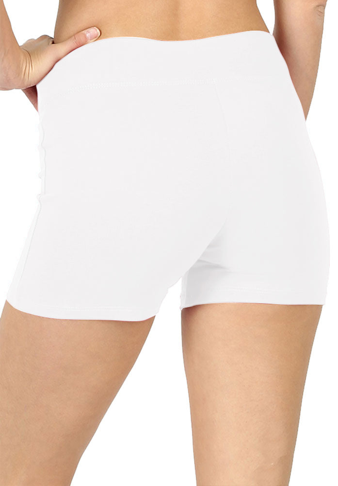 Zenana Cotton Workout Thick Band Biker Running Shorts - Legging Shorts sb_bottoms