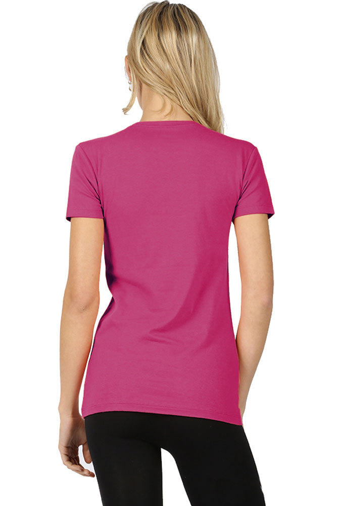 Zenana Cotton Crew Neck Short Sleeve Long Tee Shirt - T-Shirts sb_tops