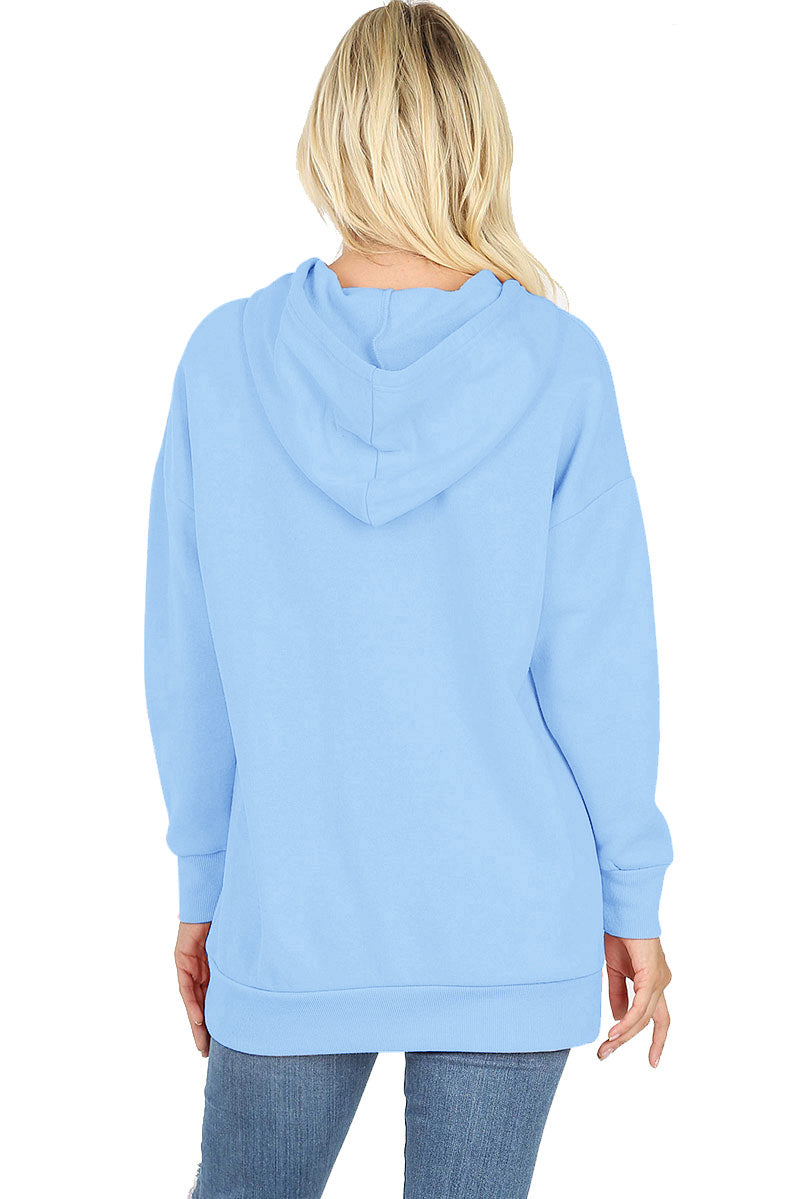 Zenana Basic Oversized Hooded Pullover Sweater - Hoodies sb_outerwear