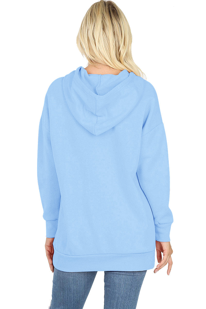 Basic Oversized Hooded Pullover Sweatshirt Sweatshirt- Niobe Clothing