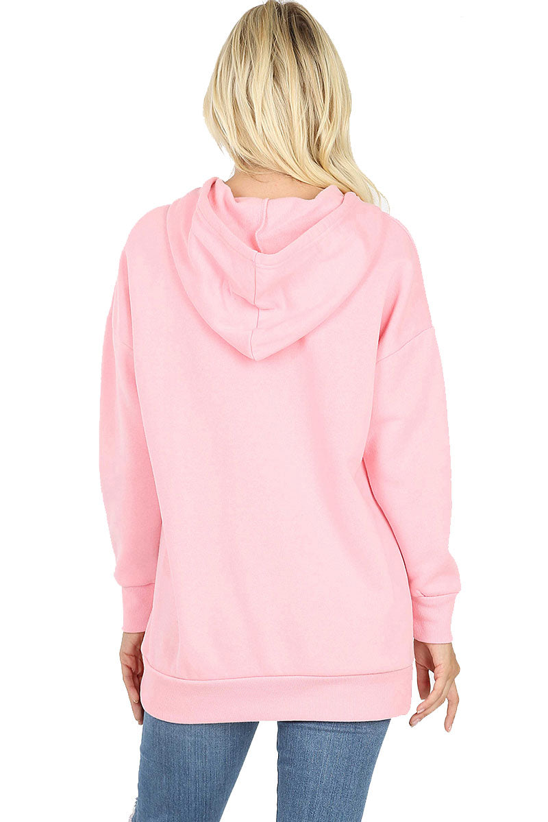 Zenana Basic Oversized Hooded Pullover Sweater - Hoodies sb_outerwear