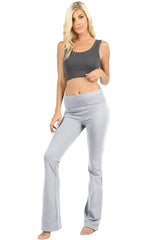 Solid Lounge Flared Yoga Pants Active- Niobe Clothing