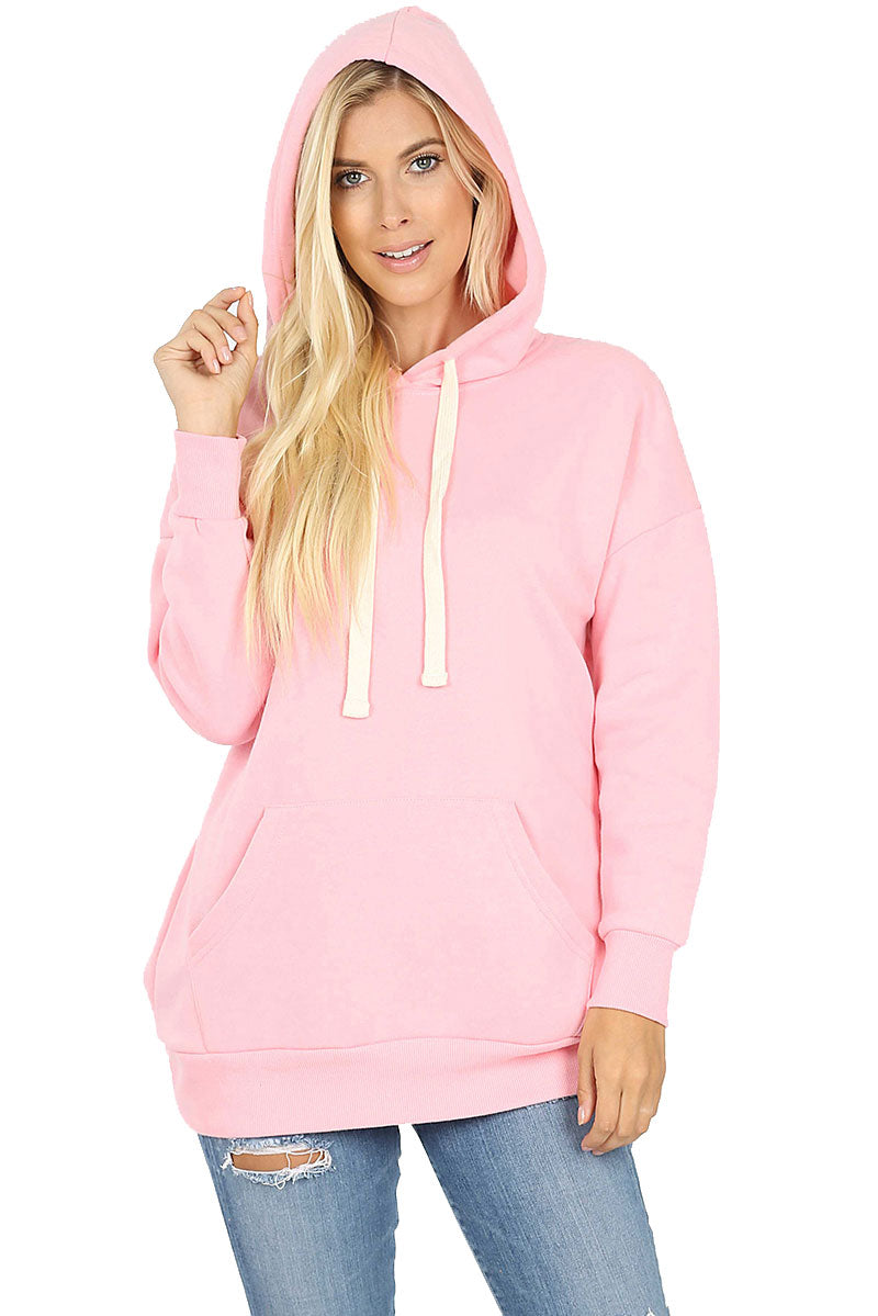 Zenana Basic Oversized Hooded Pullover Sweater - Hoodies sb_outerwear
