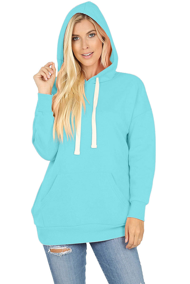 Zenana Basic Oversized Hooded Pullover Sweater - Hoodies sb_outerwear