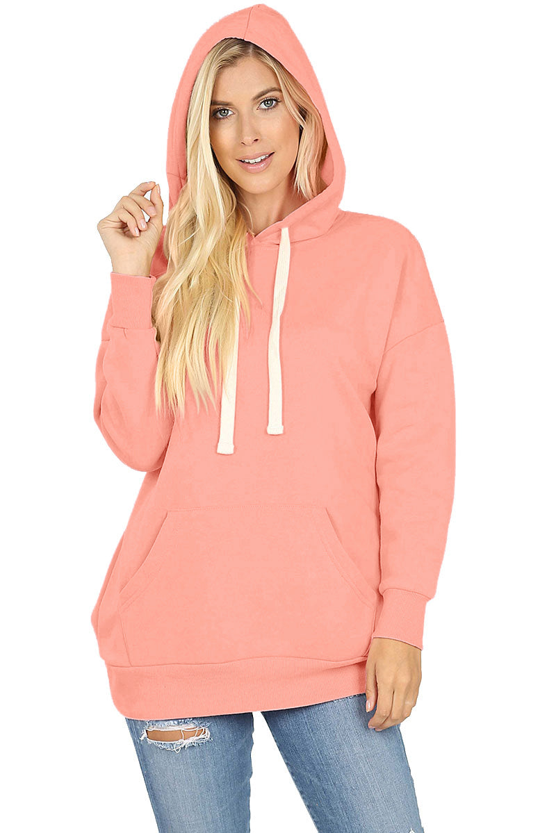 Zenana Basic Oversized Hooded Pullover Sweater - Hoodies sb_outerwear