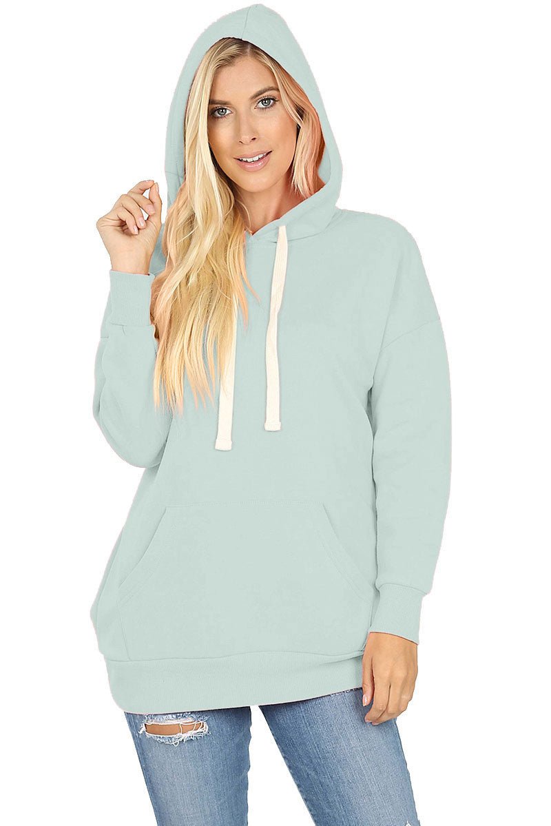 Zenana Basic Oversized Hooded Pullover Sweater - Hoodies sb_outerwear