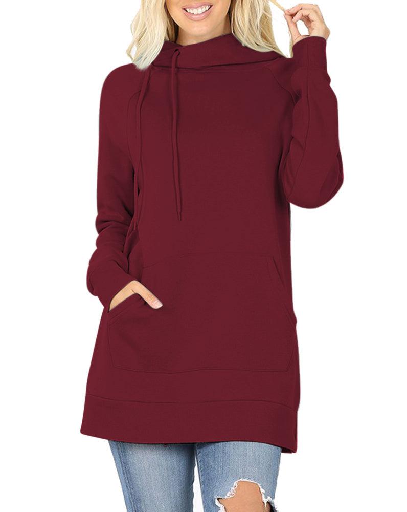Zenana Pullover Sweater with Side Tie - Sweatshirts sb_outerwear