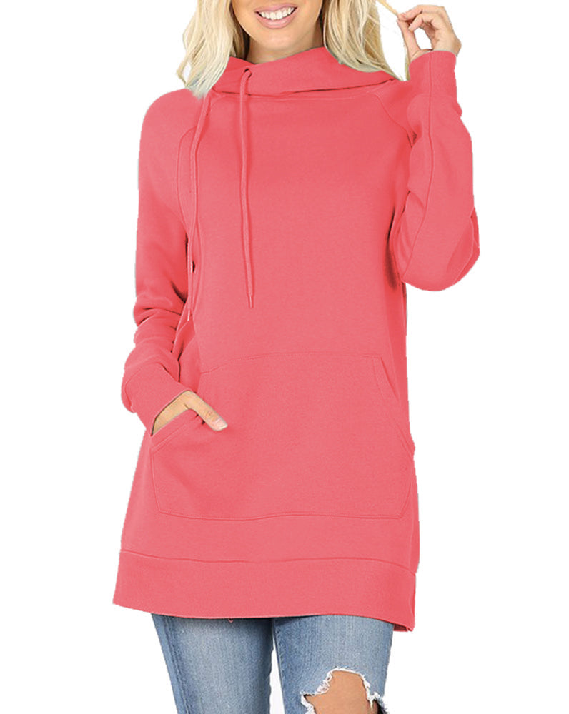 Zenana Pullover Sweater with Side Tie - Sweatshirts sb_outerwear