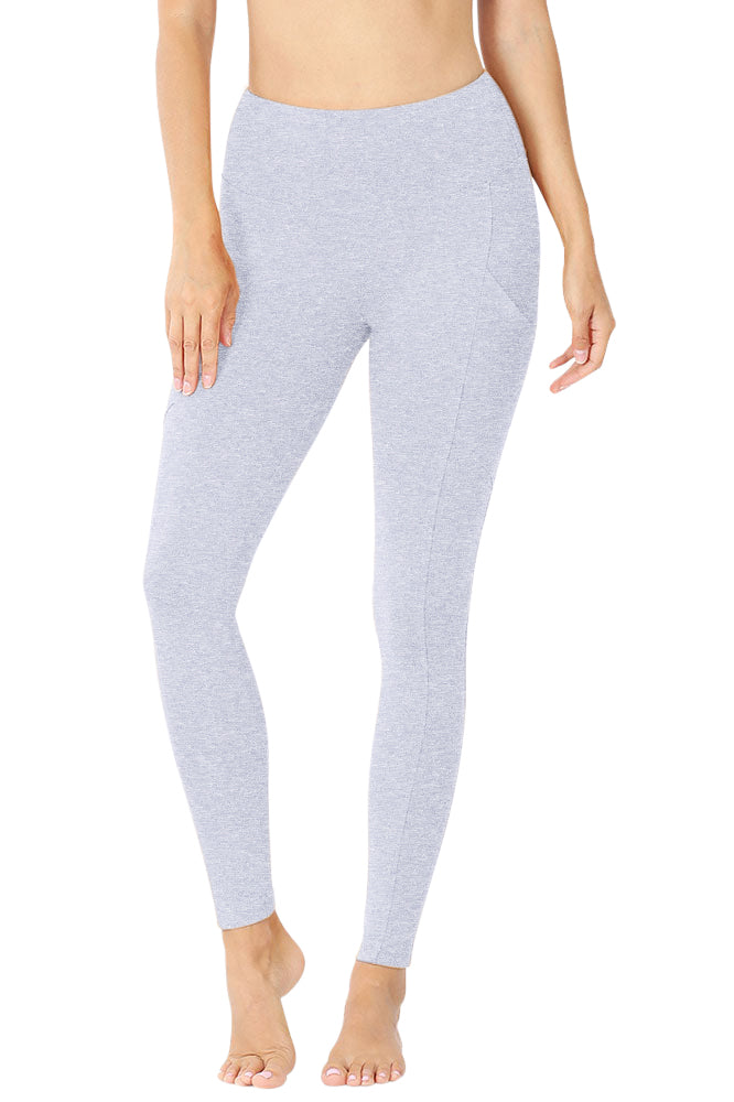 Zenana High Waist Solid Cotton Yoga Pants Work Out Leggings w/Pockets - Leggings sb_bottoms