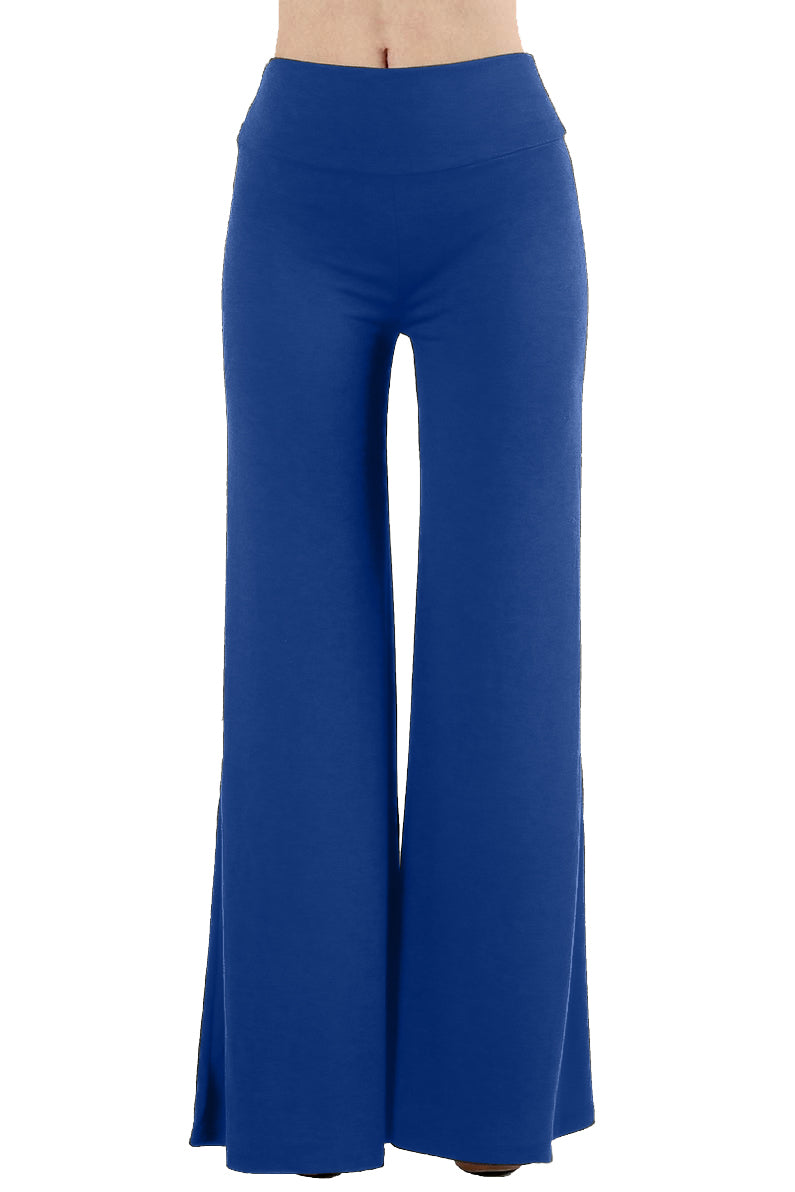 Zenana Solid Basic Wide Leg Palazzo Pants - sb_bottoms