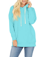 Basic Oversized Hooded Pullover Sweatshirt Sweatshirt- Niobe Clothing