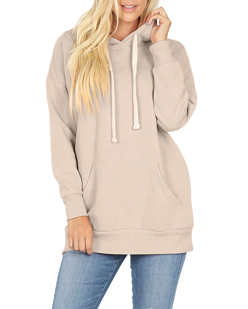 Zenana Basic Oversized Hooded Pullover Sweater - Hoodies sb_outerwear