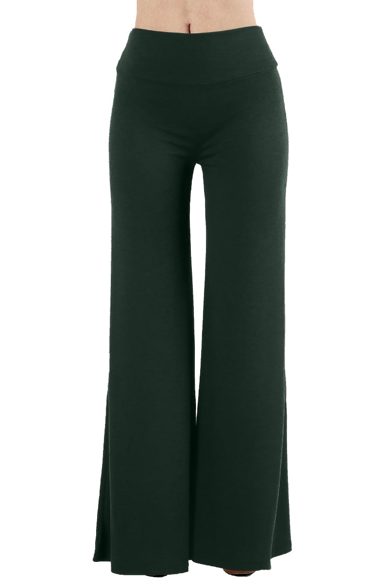 Zenana Solid Basic Wide Leg Palazzo Pants - sb_bottoms