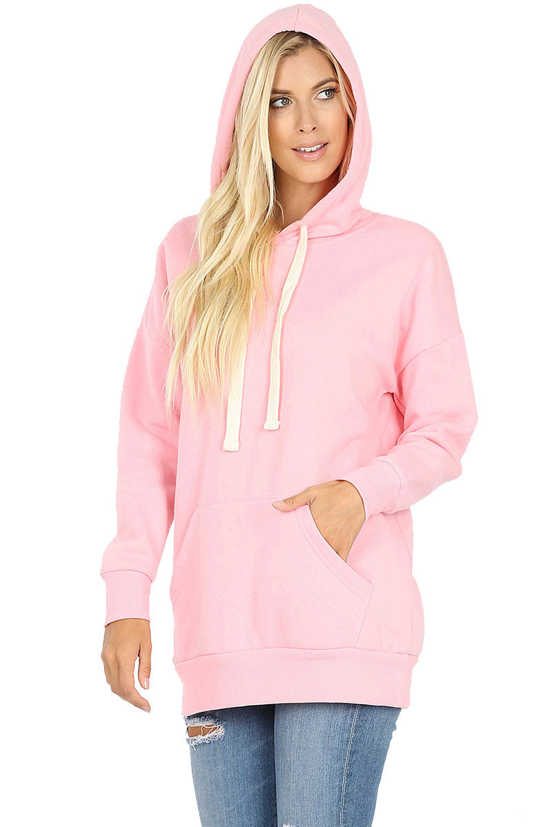 Zenana Basic Oversized Hooded Pullover Sweater - Hoodies sb_outerwear