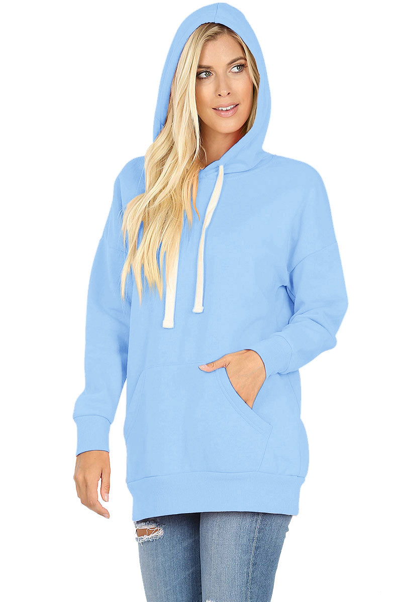 Zenana Basic Oversized Hooded Pullover Sweater - Hoodies sb_outerwear