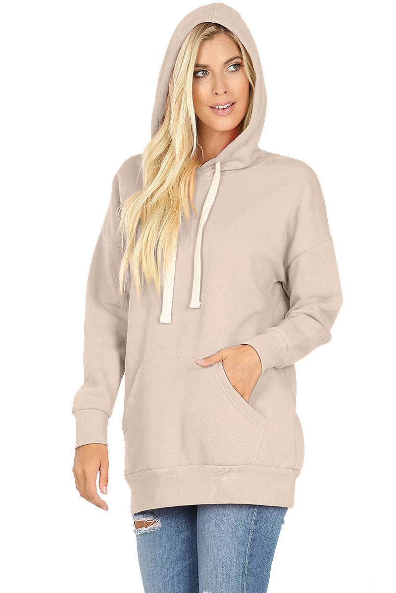 Zenana Basic Oversized Hooded Pullover Sweater - Hoodies sb_outerwear