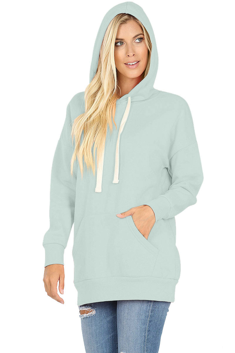 Zenana Basic Oversized Hooded Pullover Sweater - Hoodies sb_outerwear