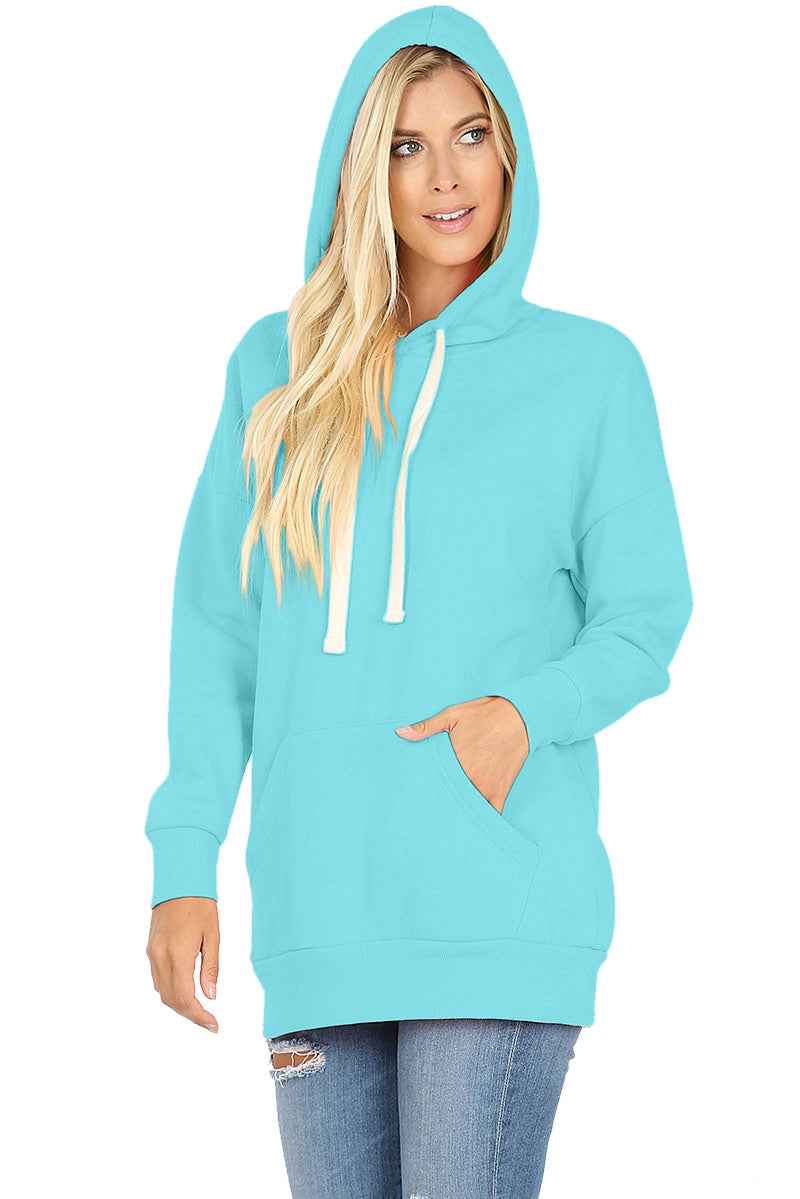 Zenana Basic Oversized Hooded Pullover Sweater - Hoodies sb_outerwear