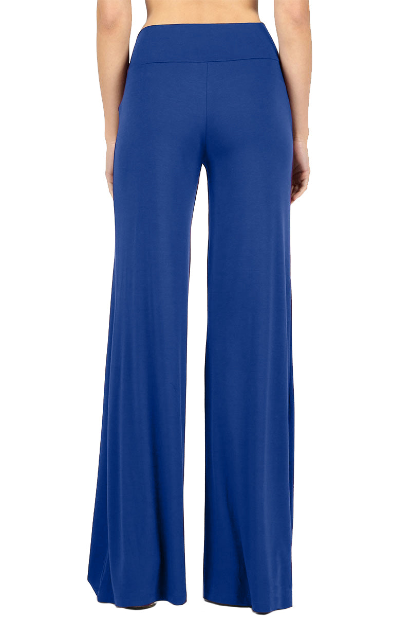Zenana Solid Basic Wide Leg Palazzo Pants - sb_bottoms