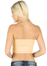 Seamless Banded Solid Bandeau Bras- Niobe Clothing