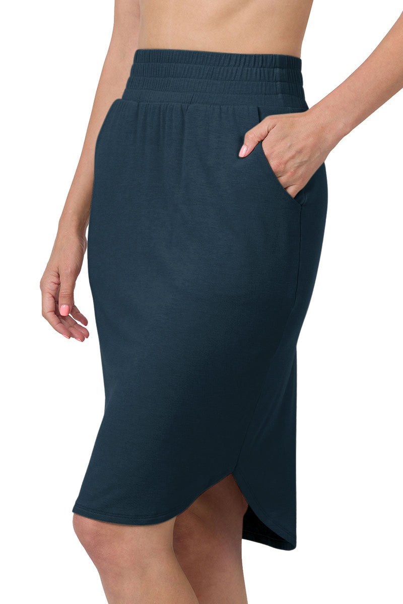 Zenana High Waist Tulip Hem Knee Length Skirt - Skirts sb_bottoms